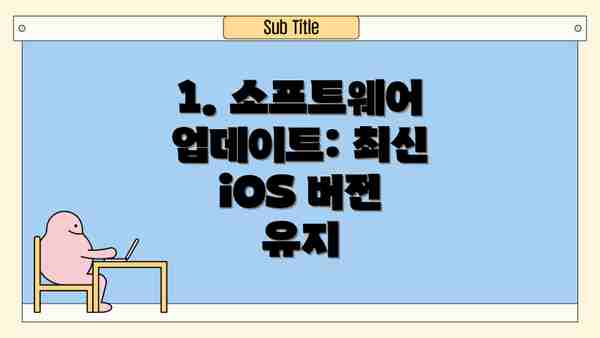 1. 소프트웨어 업데이트: 최신 iOS 버전 유지