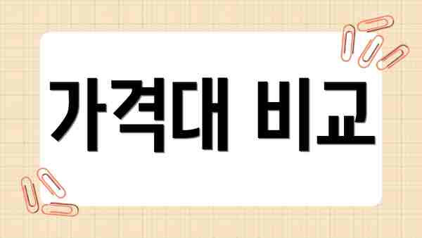가격대 비교