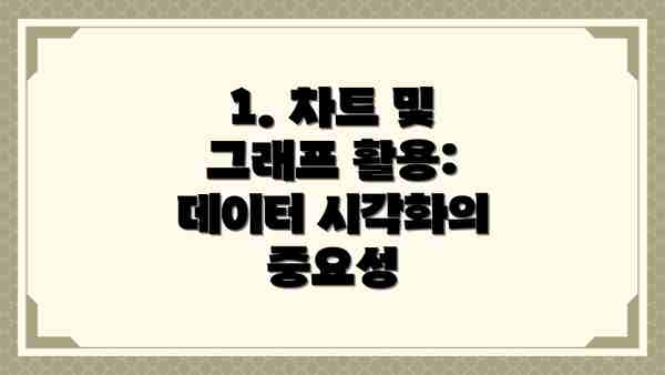 1. 차트 및 그래프 활용: 데이터 시각화의 중요성