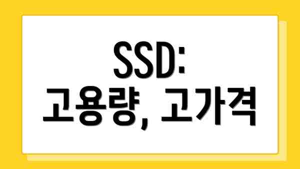 SSD: 고용량, 고가격