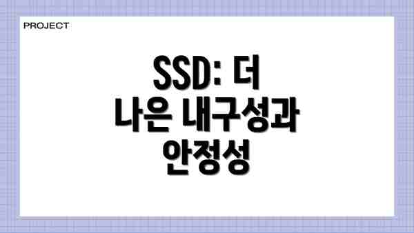 SSD: 더 나은 내구성과 안정성