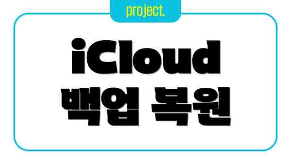 iCloud 백업 복원