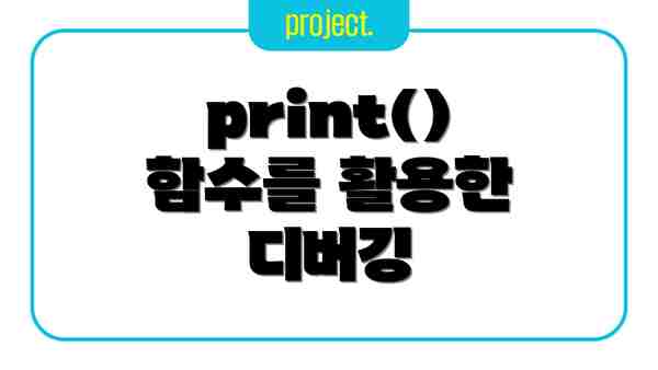 print() 함수를 활용한 디버깅