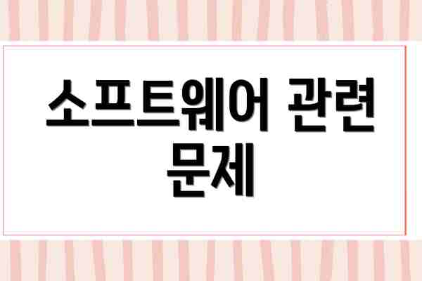 소프트웨어 관련 문제
