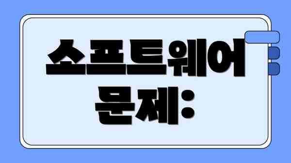 소프트웨어 문제: