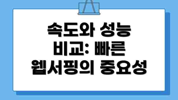 속도와 성능 비교: 빠른 웹서핑의 중요성