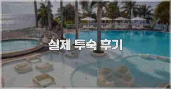 💬 실제 투숙 후기