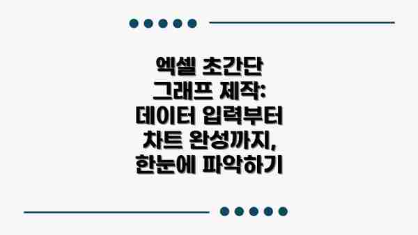 엑셀 초간단 그래프 제작: 데이터 입력부터 차트 완성까지, 한눈에 파악하기