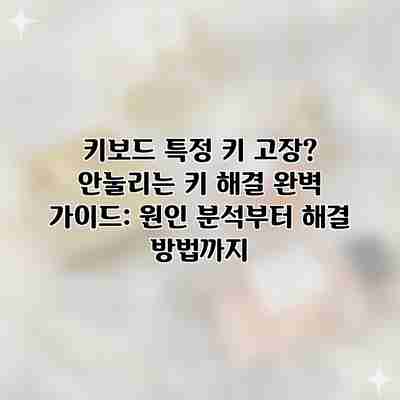 키보드 특정 키 고장? 안눌리는 키 해결 완벽 가이드: 원인 분석부터 해결 방법까지 키보드 특정 키 고장? 안눌리는 키 해결 완벽 가이드: 원인 분석부터 해결 방법까지