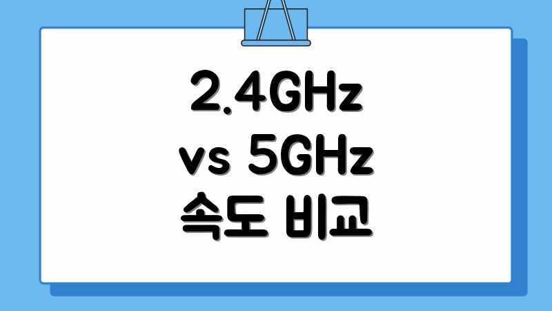 2.4GHz vs 5GHz 속도 비교