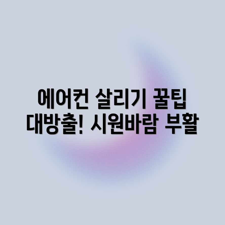 내 에어컨, 시원바람 되찾는 완벽 가이드