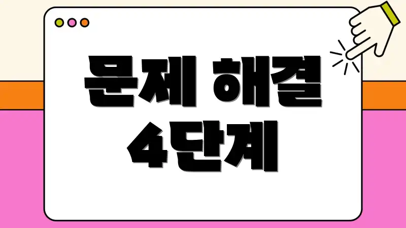 문제 해결 4단계