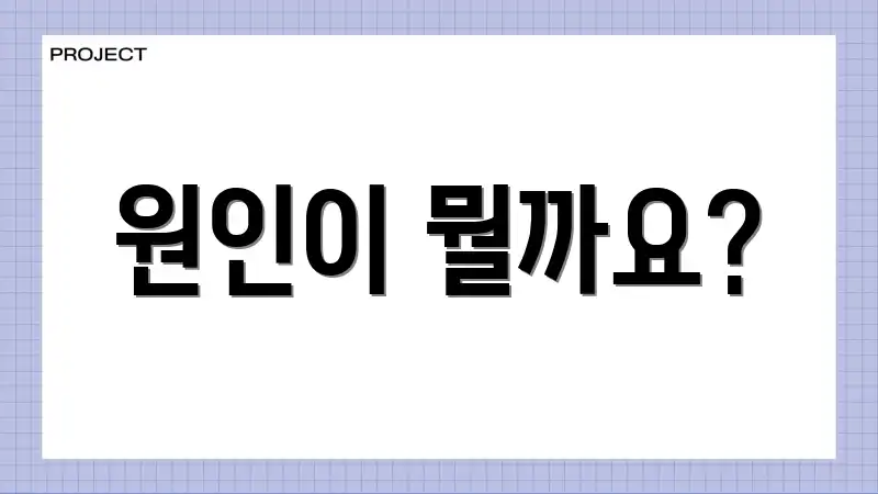 원인이 뭘까요?