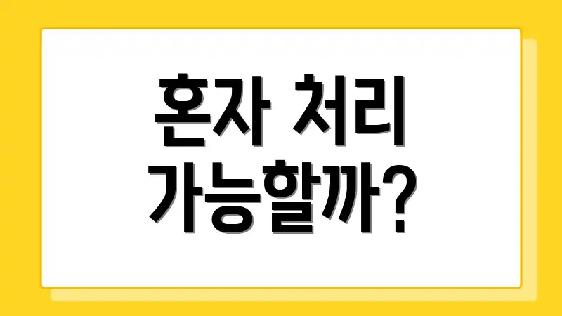 혼자 처리 가능할까?