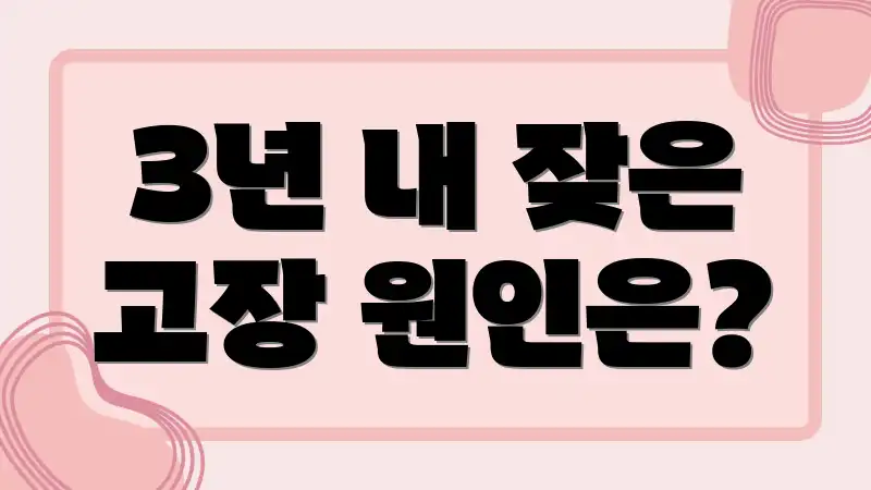 3년 내 잦은 고장 원인은?