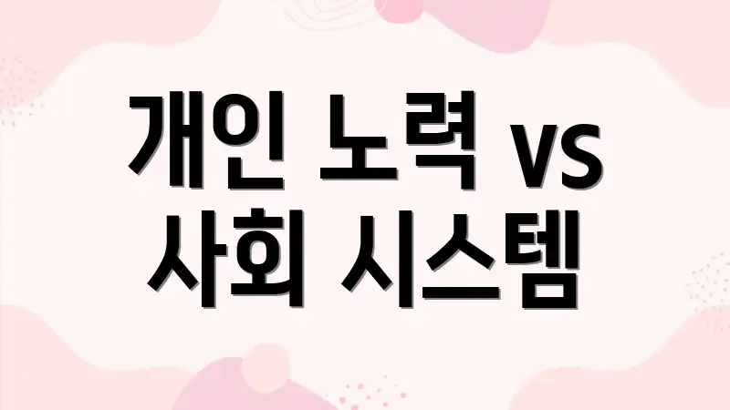 개인 노력 vs 사회 시스템