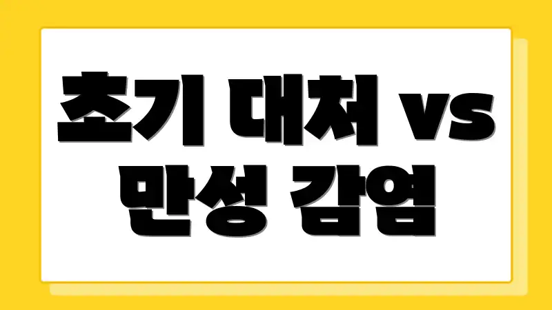 초기 대처 vs 만성 감염
