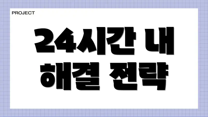 24시간 내 해결 전략