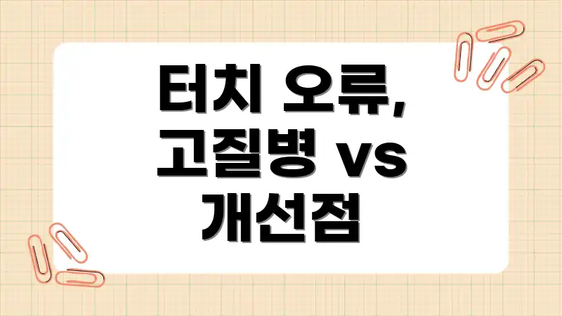 터치 오류, 고질병 vs 개선점