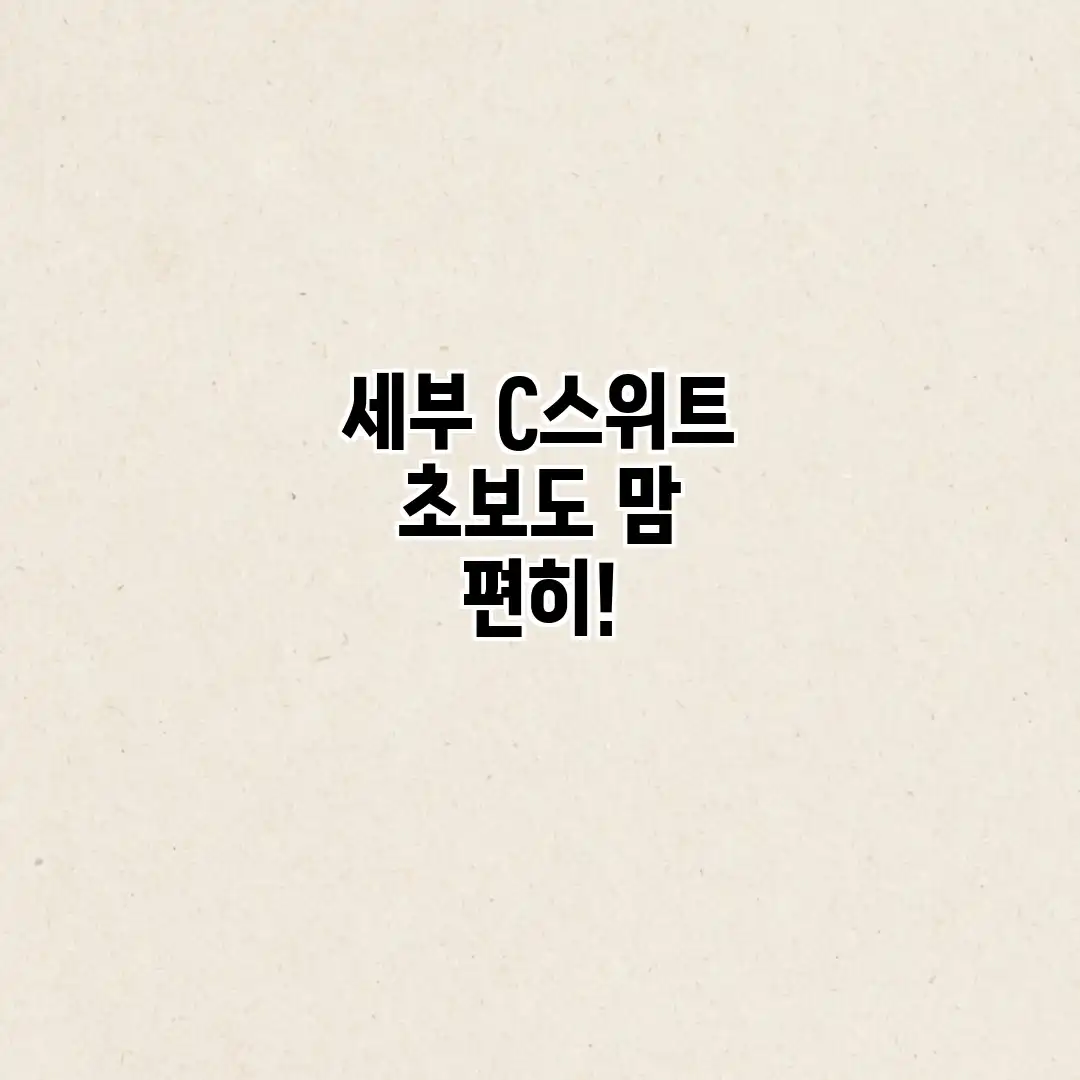 세부 C스위트: 초보도 맘 편히! 세부 C스위트: 초보도 맘 편히!