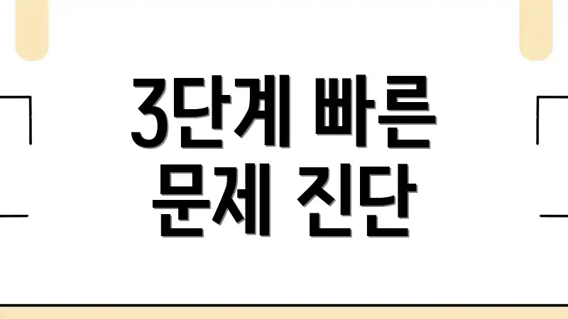 3단계 빠른 문제 진단