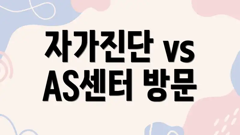 자가진단 vs AS센터 방문