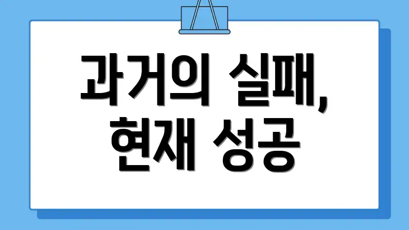 과거의 실패, 현재 성공