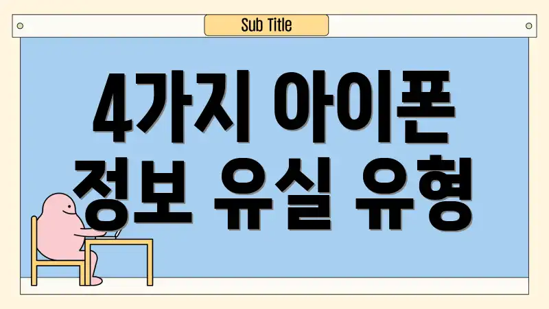 4가지 아이폰 정보 유실 유형