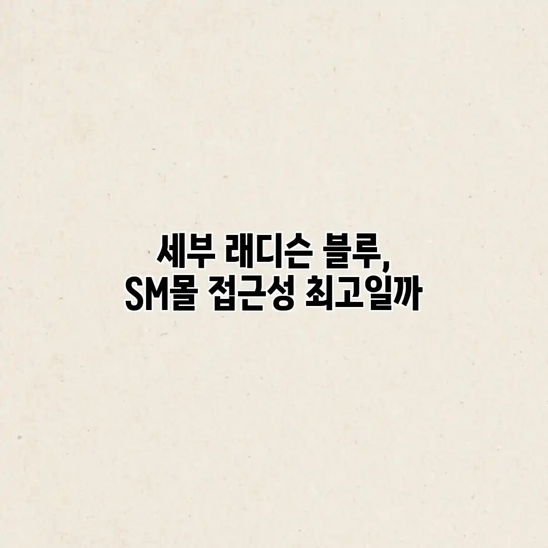 세부 래디슨 블루, SM몰 접근성 최고일까?