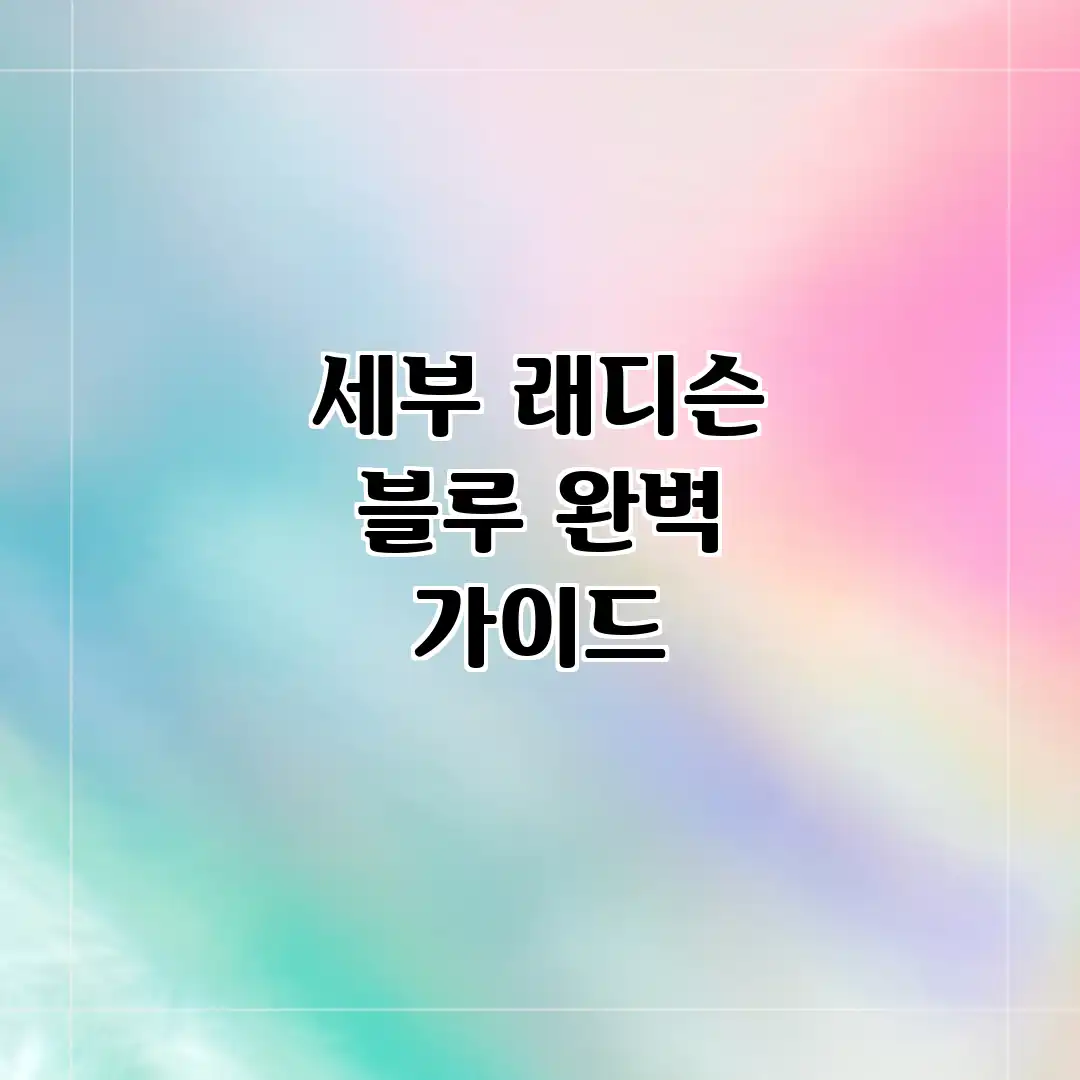 세부 래디슨 블루 완벽 가이드