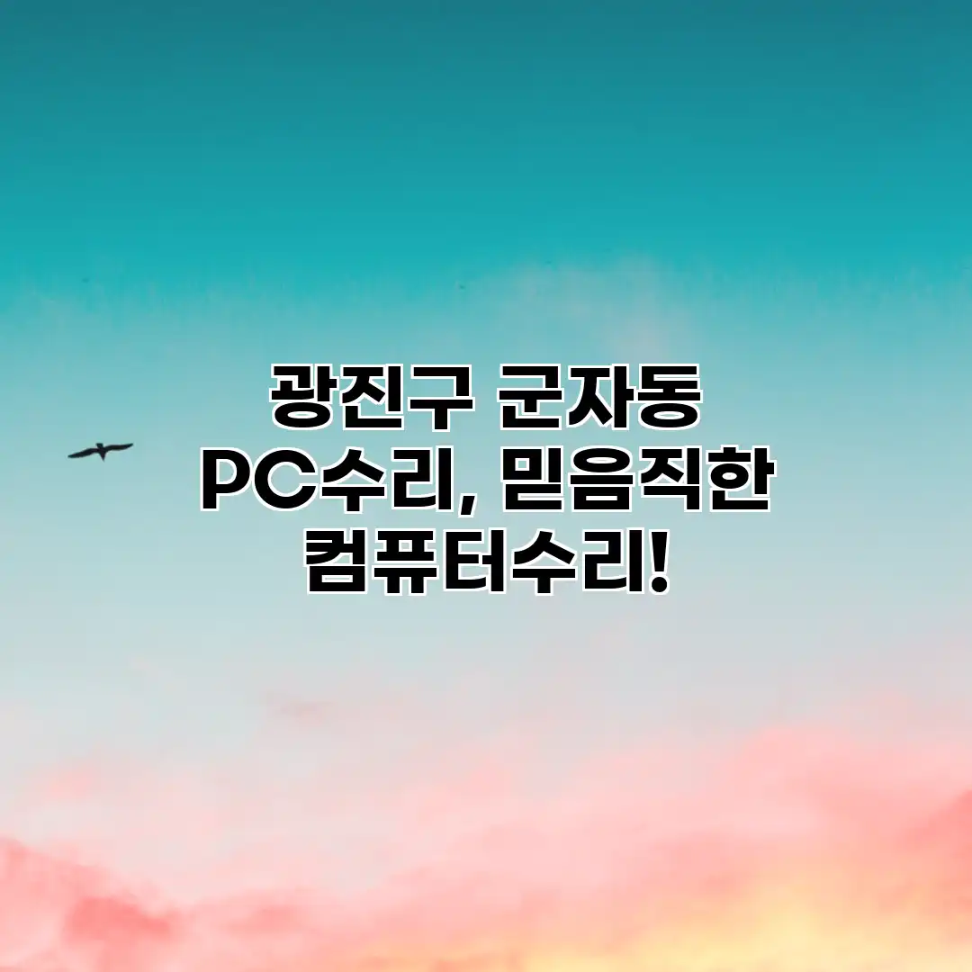 광진구 군자동 PC수리, 믿음직한 컴퓨터수리! 광진구 군자동 PC수리, 믿음직한 컴퓨터수리!