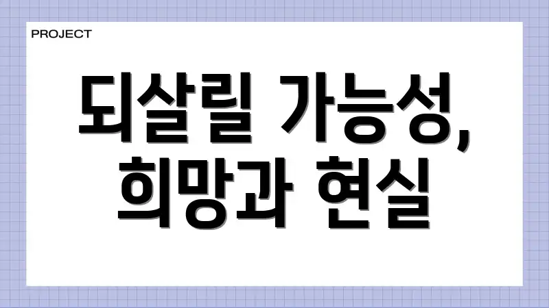 되살릴 가능성, 희망과 현실
