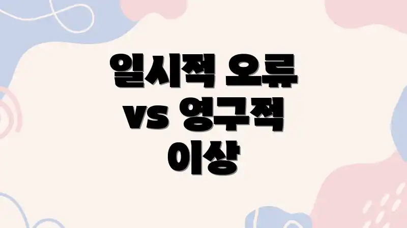 일시적 오류 vs 영구적 이상