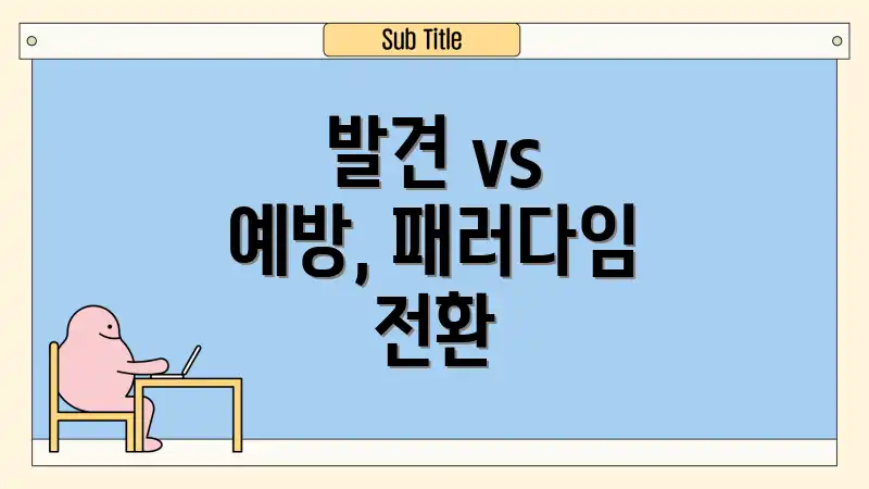 발견 vs 예방, 패러다임 전환