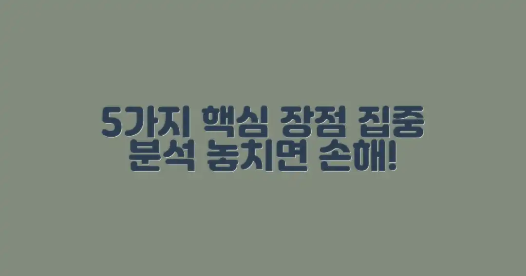 5가지 핵심 장점 집중 분석