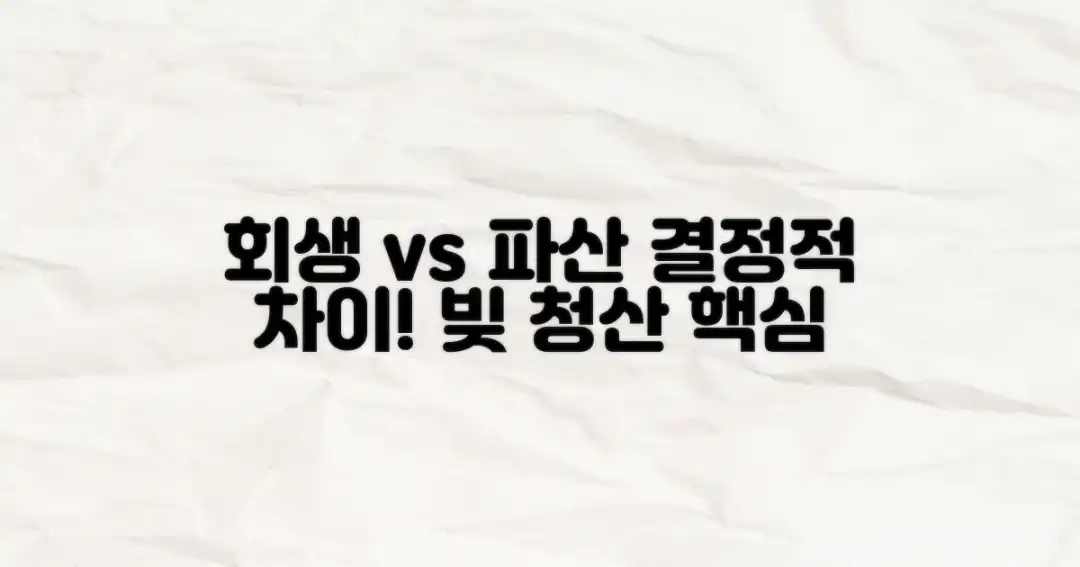 회생과 파산, 무엇이 다를까?